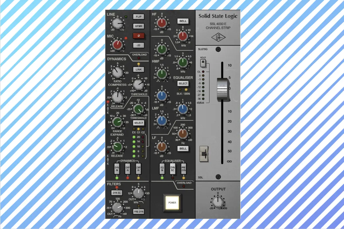 【UAD新発売】ミックス王道・SSL 4000 E Channel Stripでボーカルをクリアに、ベースにリアル感を