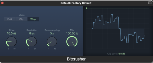 Logic pro のデフォルトBitCrusher【おすすめ】Logic pro の使えるデフォルトプラグイン8選！